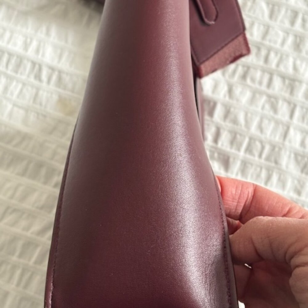 Stella McCartney Eco Alter Nappa Perforated Logo Mini Crossbody, Burgundy - Picture 6 of 16